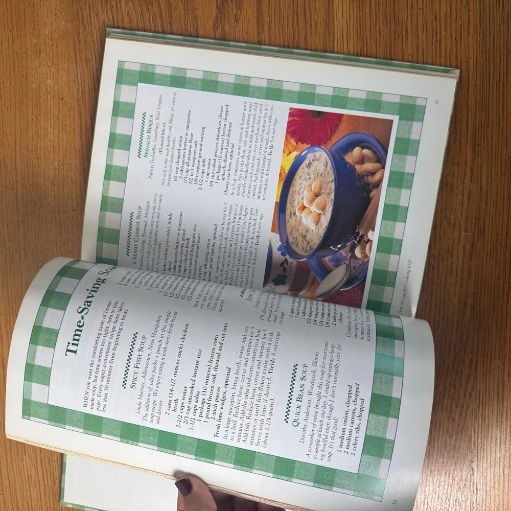 The Best of Country Cooking 2000 Cookbook Reiman Publications Hardcover‎ Gingham